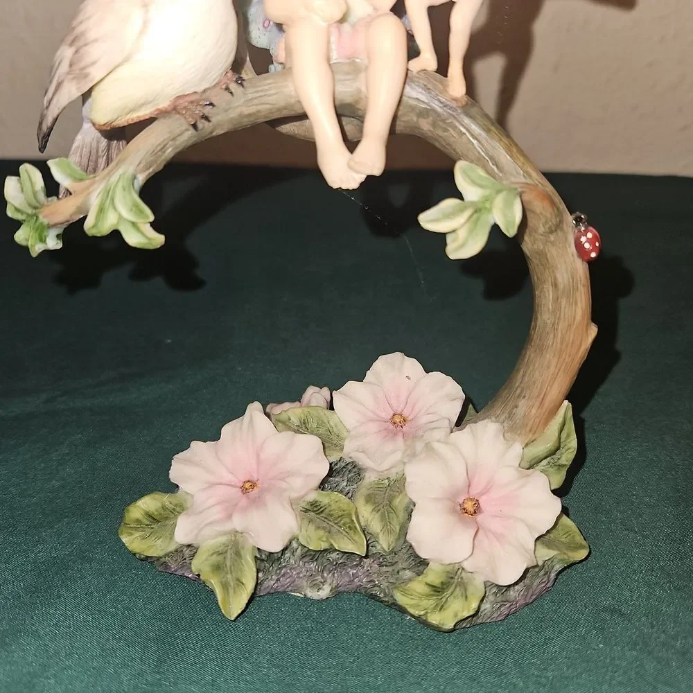 Pacific Giftware Fantasy Resin Fairys & Bird Table Accent Decor